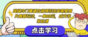 超级冷门赛道在微博引流卖明星图片最新玩法,一单88元,成交非常丝滑【揭秘】-逐浪前行