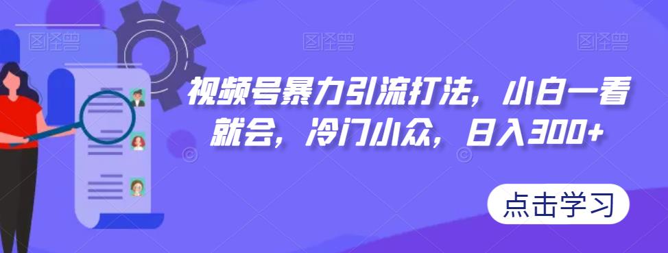 视频号暴力引流打法，小白一看就会，冷门小众，日入300+【揭秘】-逐浪前行