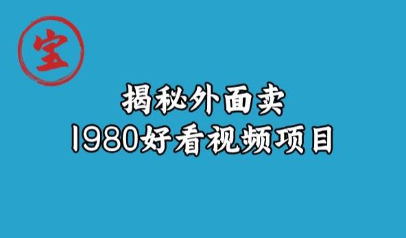 宝哥揭秘外面卖1980好看视频项目，投入时间少，操作难度低-逐浪前行