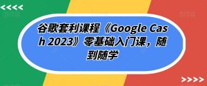 谷歌套利课程《Google Cash 2023》零基础入门课,随到随学-逐浪前行