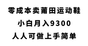 零成本卖莆田运动鞋,小白月入9300,人人可做上手简单【揭秘】-逐浪前行