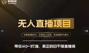 前线玩家快手无人直播带货课,带你从0-1打造,真正的日不落直播间-逐浪前行