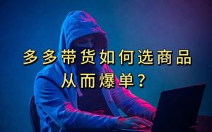 多多视频带货选什么商品链接才能爆单,10分钟教会你,爆单不是浮云【揭秘】-逐浪前行