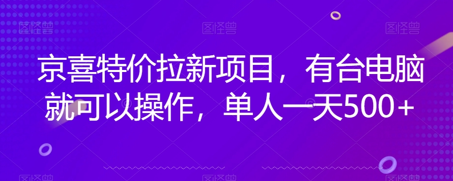 京喜特价拉新新玩法，有台电脑就可以操作，单人一天500+【揭秘】-逐浪前行