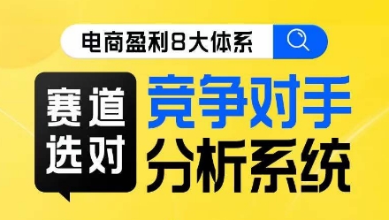 电商盈利8大体系·赛道选对，​竞争对手分析系统线上课-逐浪前行