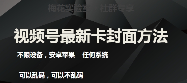 梅花实验室社群最新卡封面玩法3.0，不限设备，安卓苹果任何系统-逐浪前行