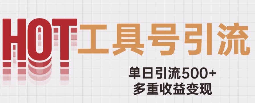 用工具号来破局，单日引流500+一条广告4位数多重收益变现玩儿法【揭秘】-逐浪前行