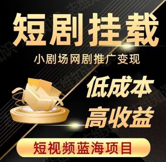 2023短视频蓝海项目，抖音快手短剧推广变现教程，低成本高收益-逐浪前行