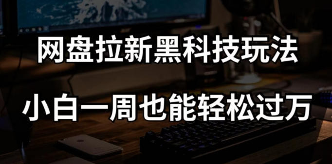 网盘拉新黑科技玩法，小白一周也能轻松过万【全套视频教程+黑科技】【揭秘】-逐浪前行