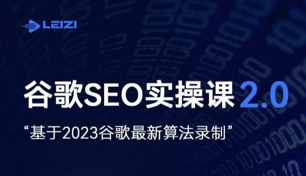 雷子·谷歌SEO 2.0实战课，独立站询盘自由必备，基于2023谷歌最新算法录制-逐浪前行