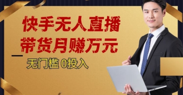 2023蓝海项目，快手无人直播，单号月入5000起步【揭秘】-逐浪前行