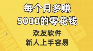 欢友软件,新人上手容易,每个月多赚5000的零花钱【揭秘】-逐浪前行