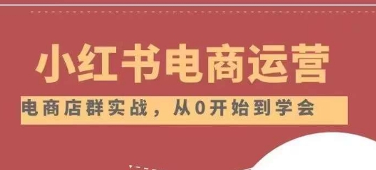 小红书店铺运营从小白到大神2.0，从入门到精通-逐浪前行