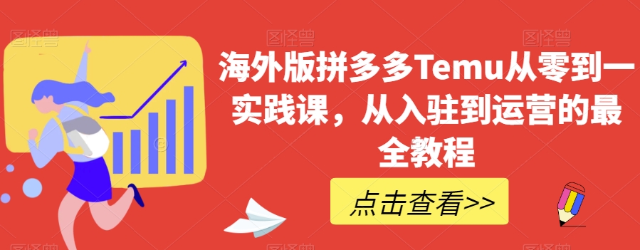 海外版拼多多Temu从零到一实践课，从入驻到运营的最全教程-逐浪前行
