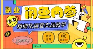 闲鱼精细化运营入门+高阶实战教学,从底层逻辑到轻松变现,多维度玩转闲鱼副业-逐浪前行