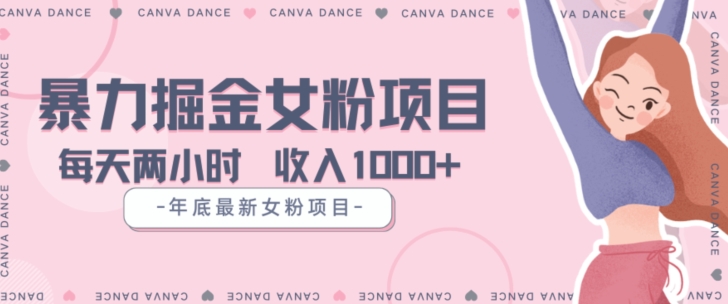 年底暴力女粉掘金项目5天变现1.5W+【揭秘】-逐浪前行