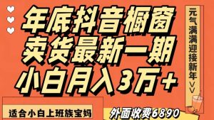 外面收费6890元年底抖音橱窗卖货最新一期,小白月入3万,适合小白上班族宝妈【揭秘】-逐浪前行