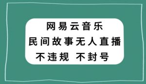 网易云民间故事无人直播,零投入低风险、人人可做【揭秘】-逐浪前行