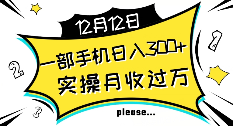 【全网变现首发】新手实操单号日入500+，渠道收益稳定，项目可批量放大【揭秘】-逐浪前行