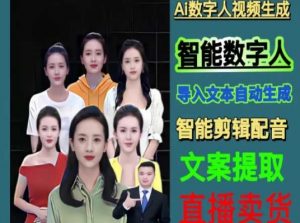 伍老师Ai数字人快速剪辑制作以及变现视频课-逐浪前行