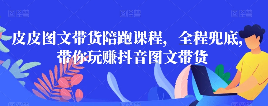 皮皮图文带货陪跑课程，全程兜底，带你玩赚抖音图文带货-逐浪前行