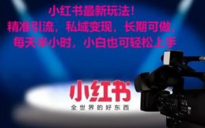 小红书最新玩法!精准引流,私域变现,长期可做,每天半小时,小白也可轻松上手【揭秘】-逐浪前行