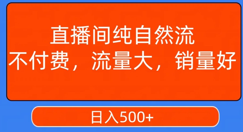视频号直播间纯自然流，不付费，白嫖自然流，自然流量大，销售高，月入15000+【揭秘】-逐浪前行