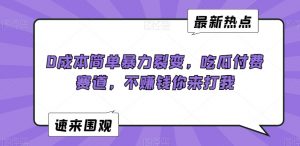 0成本简单暴力裂变,吃瓜付费赛道,不赚钱你来打我【揭秘】-逐浪前行