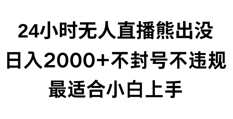 快手24小时无人直播熊出没，不封直播间，不违规，日入2000+，最适合小白上手，保姆式教学【揭秘】-逐浪前行