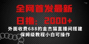 全网首发最新，日撸2000+，外面收费688的金杰猫直播间搭建，保姆级教程小白可操作【揭秘】-逐浪前行
