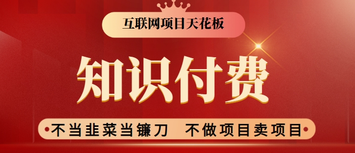 2024互联网项目天花板，新手小白也可以通过知识付费月入10W，实现财富自由【揭秘】-逐浪前行