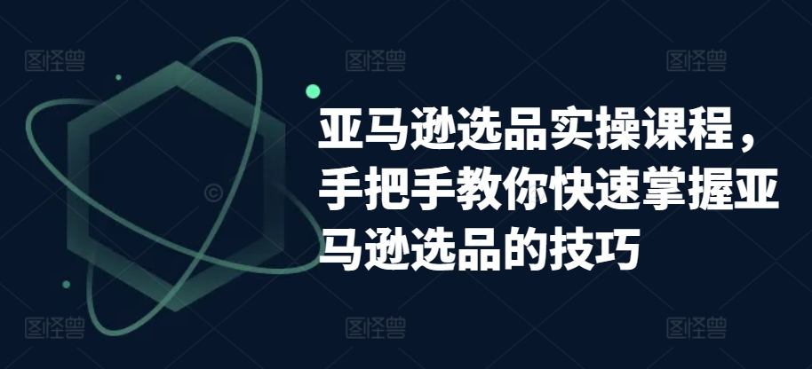亚马逊选品实操课程，手把手教你快速掌握亚马逊选品的技巧-逐浪前行