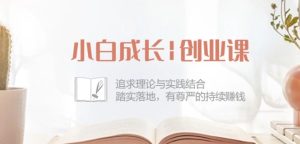 小白成长创业课：追求理论与实践结合，踏实落地，有尊严的持续赚钱-42节-逐浪前行