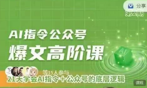 Ai指令公众号高阶课，学会ai指令+公众号的底层逻辑-逐浪前行
