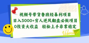 视频号带货鲁班经暴利项目,穷人逆风翻盘必做项目,0投资大收益轻松上手非常稳定【揭秘】-逐浪前行