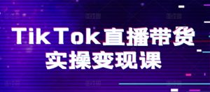 TikTok直播带货实操变现课:系统起号、科学复盘、变现链路、直播配置、小店操作流程、团队搭建等。-逐浪前行