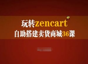 玩转zencart自助搭建卖货商城36课,zencart外贸建站完全实操手册-逐浪前行