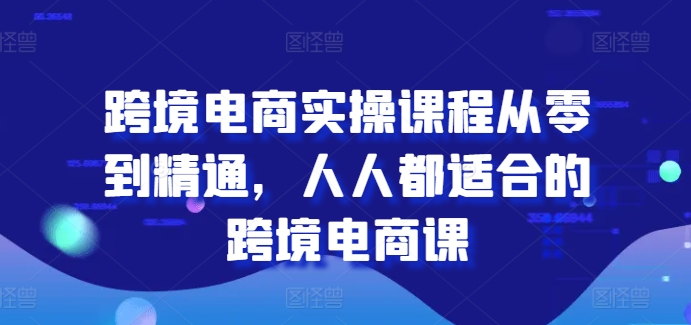跨境电商实操课程从零到精通，人人都适合的跨境电商课-逐浪前行