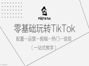 零基础玩转TikTok,配置一运营一剪辑一热门一变现,一站式教学-逐浪前行