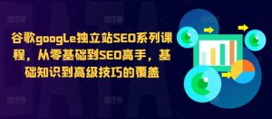 谷歌google独立站SEO系列课程,从零基础到SEO高手,基础知识到高级技巧的覆盖-逐浪前行