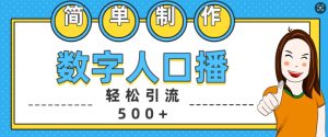 简单制作数字人口播轻松引流500+精准创业粉【揭秘】-逐浪前行