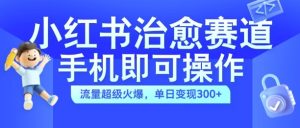 小红书治愈视频赛道，手机即可操作，流量超级火爆，单日变现300+【揭秘】-逐浪前行