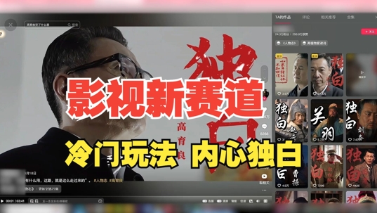 最新影视解说玩法，人物独白，30天涨粉24万+，全流程拆解【揭秘】-逐浪前行