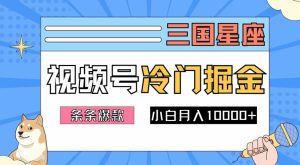 2024视频号三国冷门赛道掘金,条条视频爆款,操作简单轻松上手,新手小白也能月入1w-逐浪前行
