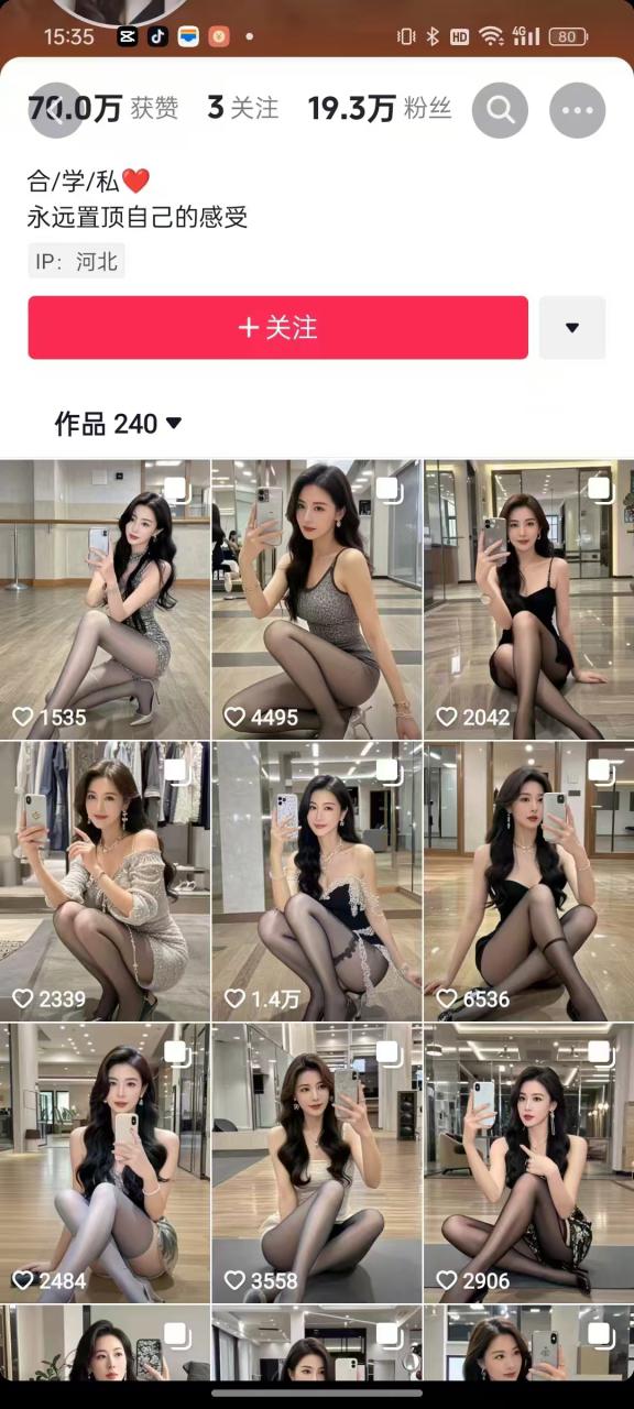 外面卖399的AI美女图文玩法，涨粉贼快，几天就万粉了-逐浪前行