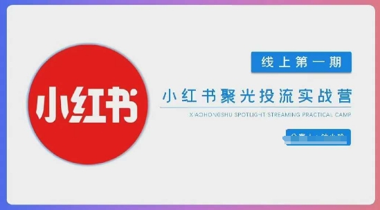 小红书聚光陪跑第一期，教你从0到1玩转小红书聚光投流，搭建小红书付费投流团队，更快的见到效果-逐浪前行