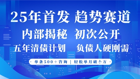 2025年首次公开，真正的事业型赛道，客咨不断，单月轻松破W-逐浪前行