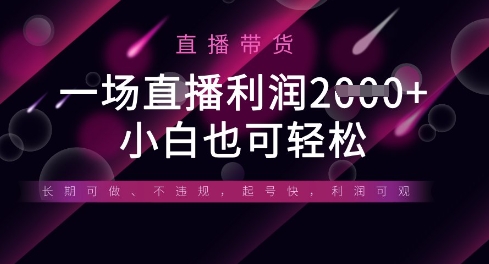 半无人直播带货，一场利润数张，适合所有平台玩法，小白也可轻松-逐浪前行