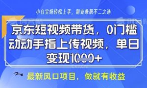 京东短视频代运营,不需要拍剪视频,不需要直播,全程喂饭,小白轻松上手,稳定月入8k【揭秘】-逐浪前行