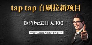 taptap拉新自刷项目,一个新用户14元,矩阵玩法日入300+-逐浪前行